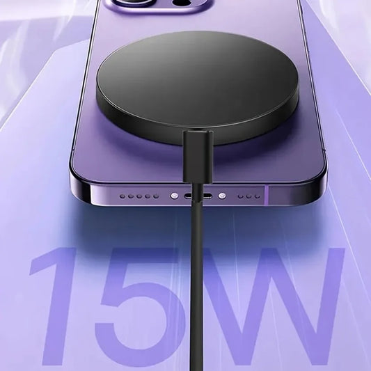 Mini Magnetic Wireless Charger Pad For Magsafe iPhone 17 16 15 14 13 Pro Max Samsung LED Magnet Fast Charging Phone Stand
