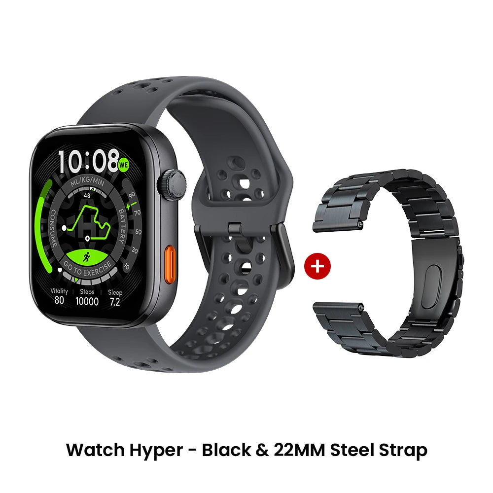 HAYLOU Watch Hyper Smartwatch 1.97" AMOLED Display Supports Dual-Band GPS Compass Offline Maps Message Reply Smart Watch 5ATM
