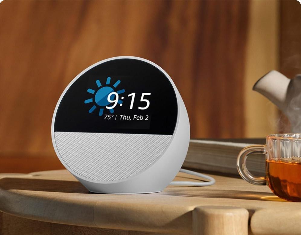 Amazon Echo Spot (2024) – Smart Alarm Clock with Alexa
