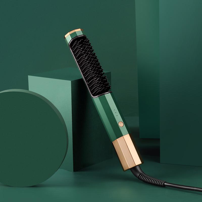 Dual-Purpose Electric Hair Comb for Curling & Straightening