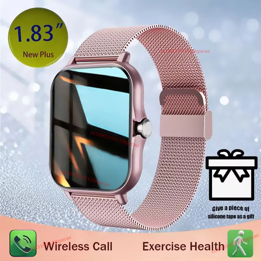 1.83'' Sports Smart Watch Fitness Clock Health Monitor Waterproof Smartwatch Wireless Call Watches Men Women Android Ios Ht30