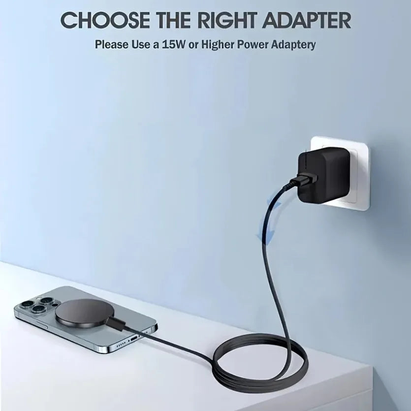 Mini Magnetic Wireless Charger Pad For Magsafe iPhone 17 16 15 14 13 Pro Max Samsung LED Magnet Fast Charging Phone Stand
