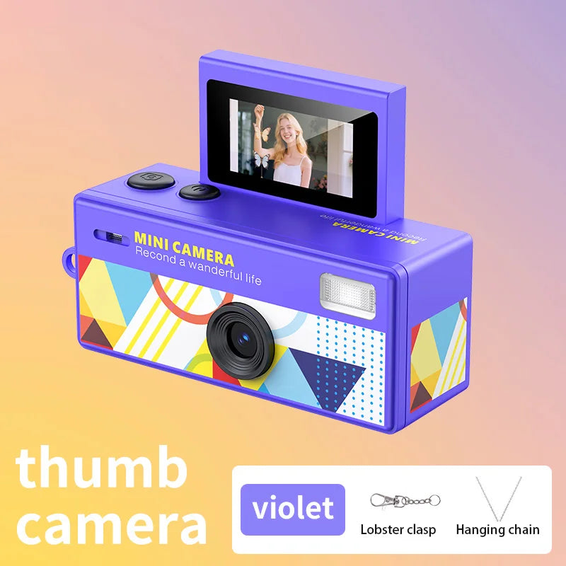 0.96 inch Flip Screen Mini Thumb Camera Keychain Camera Retro Outdoor Sports Camera Very Small Camcorder Video Recorder