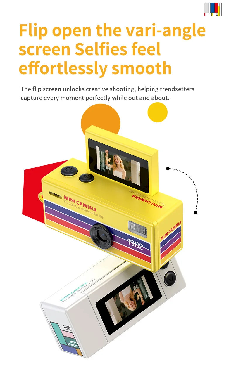 0.96 inch Flip Screen Mini Thumb Camera Keychain Camera Retro Outdoor Sports Camera Very Small Camcorder Video Recorder