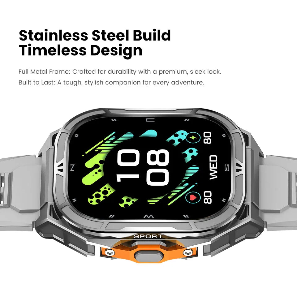 Luxury AMOLED Smartwatch Real GPS 5ATM Waterproof Fitness Tracker Smart Watch Sports Health Monitor Watches for Man iOS Android