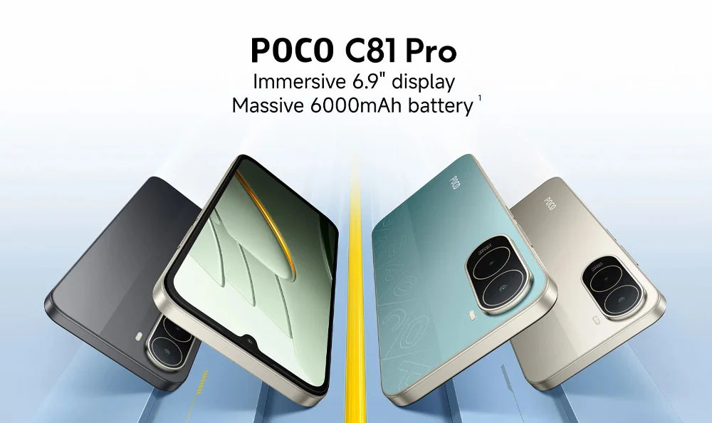 Xiaomi Poco C81 Pro 4g, 64Gb/4Gb, Global Version, Unisoc T7250 Processor, 6000Mah Battery