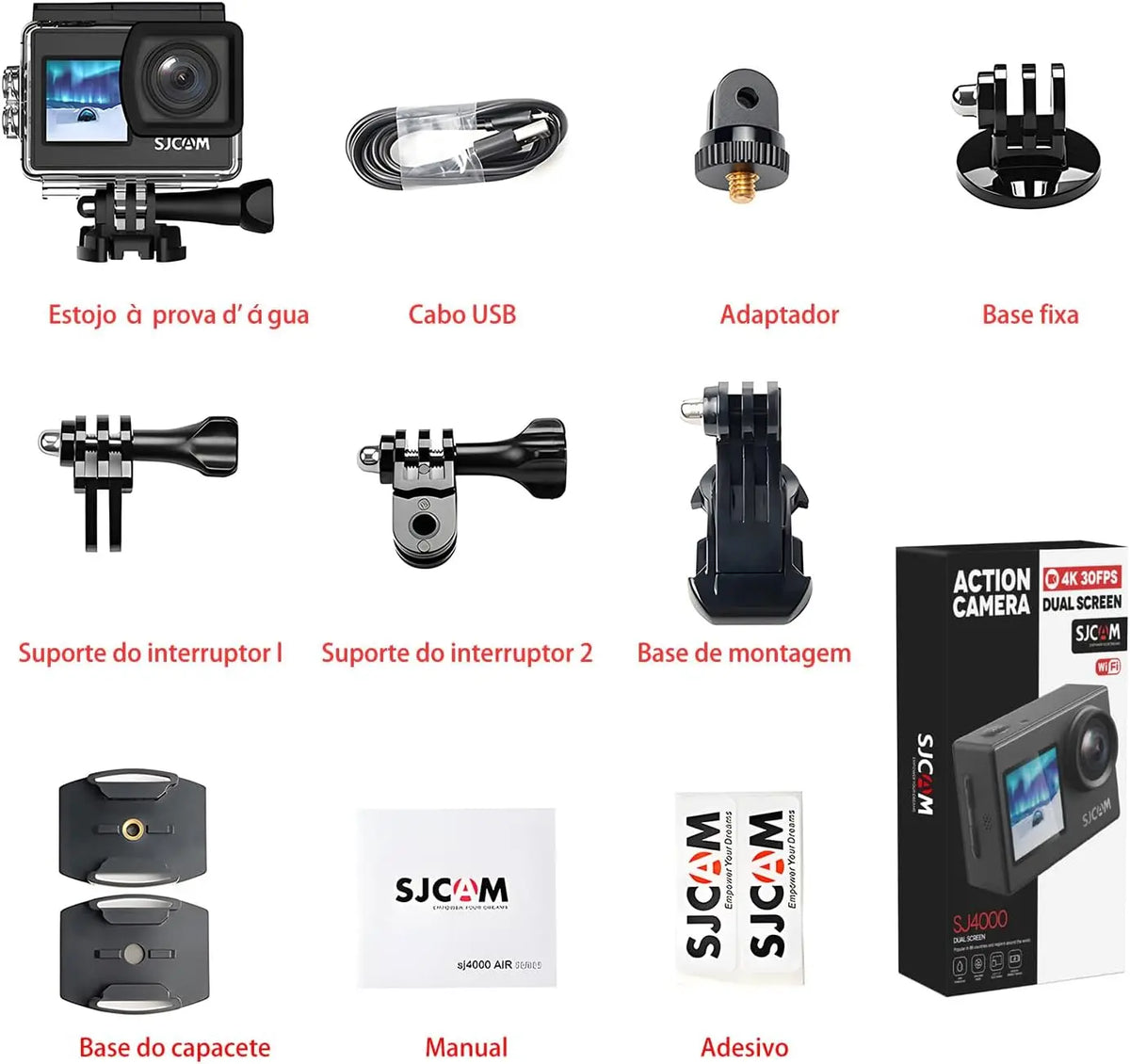 Sjcam Sj4000 Dual Screen Action Camera Full Hd 4K 30m Waterproof Anti-Shake Hd Sports Video Cameras