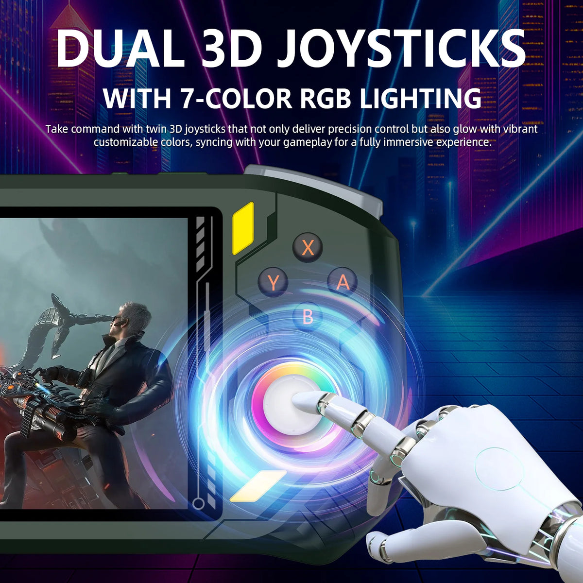 RG52 Mini Retro Handheld Game Console 5.5 Inch IPS Screen EmuELEC&RGBOX Dual System 22000+ Games WIFI Playing Potable Video Game