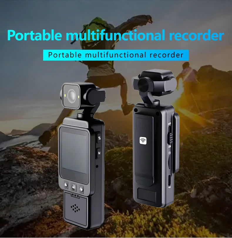 Portable 1080P HD Mini Body Camera Rotatable Lens LCD Screen Handheld Video Recorder Outdoor Sports Vlog Camcorder