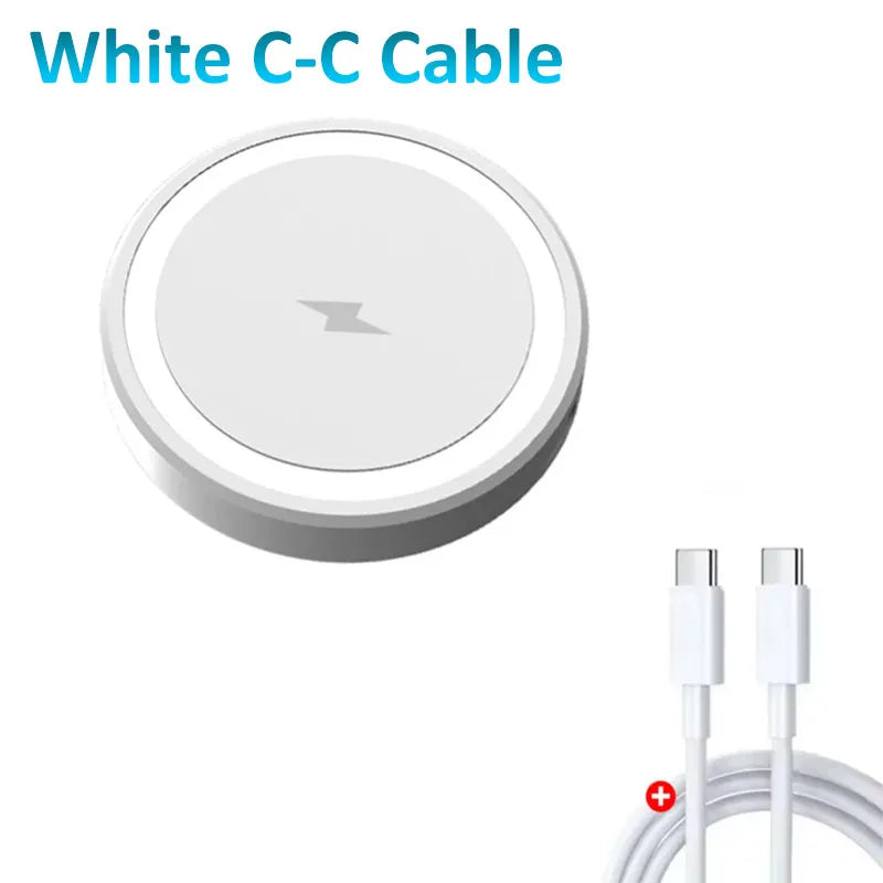 Mini Magnetic Wireless Charger Pad For Magsafe iPhone 17 16 15 14 13 Pro Max Samsung LED Magnet Fast Charging Phone Stand