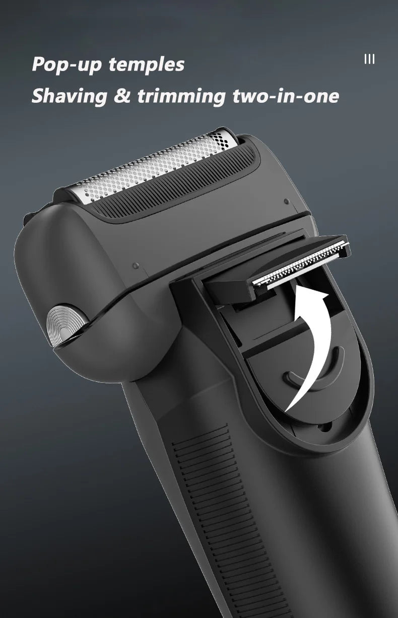 MOTAWISH Electric Shaver Reciprocating High and Low Two-speed Adjustable Shaver Full Body Washable Type-c Rechargeable Shaver
