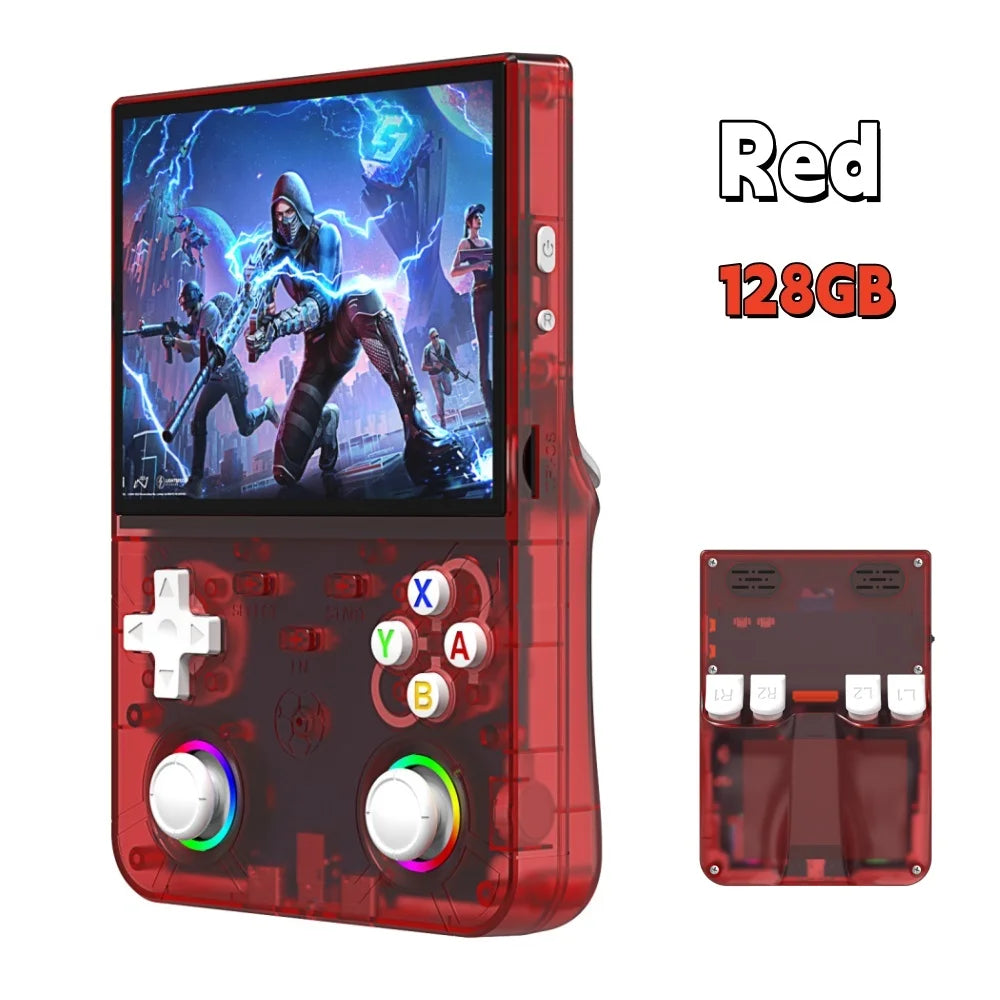 New R36 Ultra X Handheld Retro Video Game Console IPS Screen 128GB Games Portable Pocket Player with Linux System
