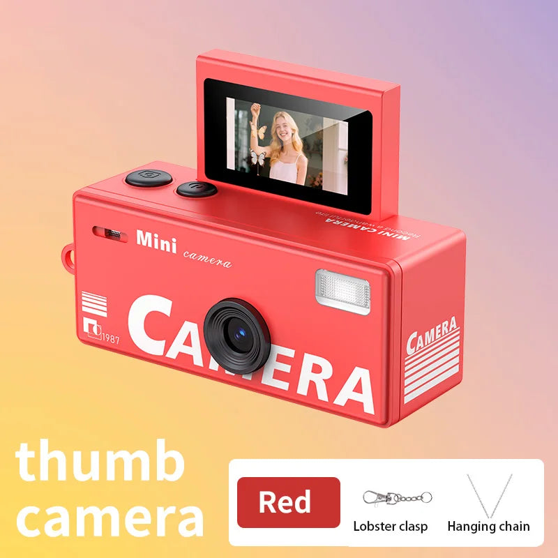 0.96 inch Flip Screen Mini Thumb Camera Keychain Camera Retro Outdoor Sports Camera Very Small Camcorder Video Recorder