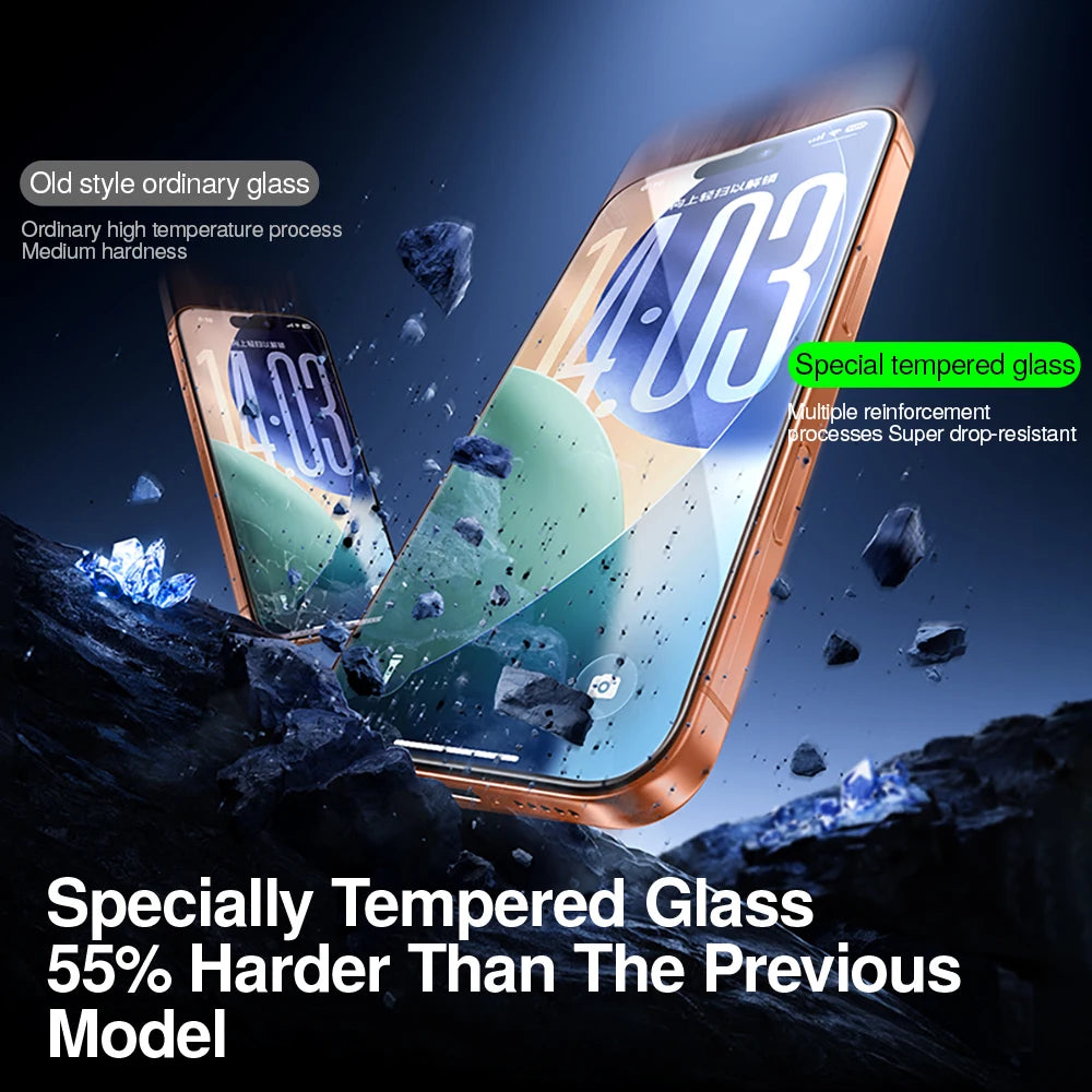 SmartDevil 2/3PCS Screen Protector for iPhone 17Pro Max 17 Borderless Tempered Glass Film for iPhone Air Anti-fingerprint Clear