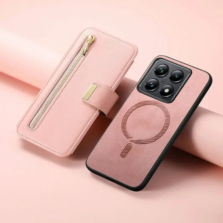 For Xiaomi Poco X8 Pro Max F9 Ultra 5G 2In1 Detachable Leather Zipper Wallet Case Poco F9 X8 M8 F8 X7 M7 F7 X6 F6 Pro C65 Cover