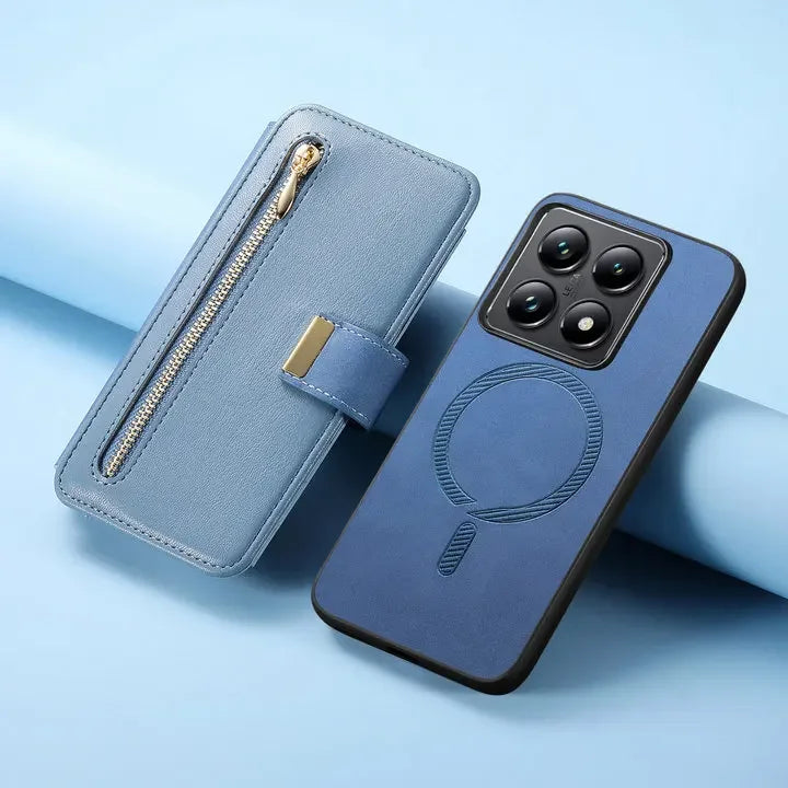 For Xiaomi Poco X8 Pro Max F9 Ultra 5G 2In1 Detachable Leather Zipper Wallet Case Poco F9 X8 M8 F8 X7 M7 F7 X6 F6 Pro C65 Cover