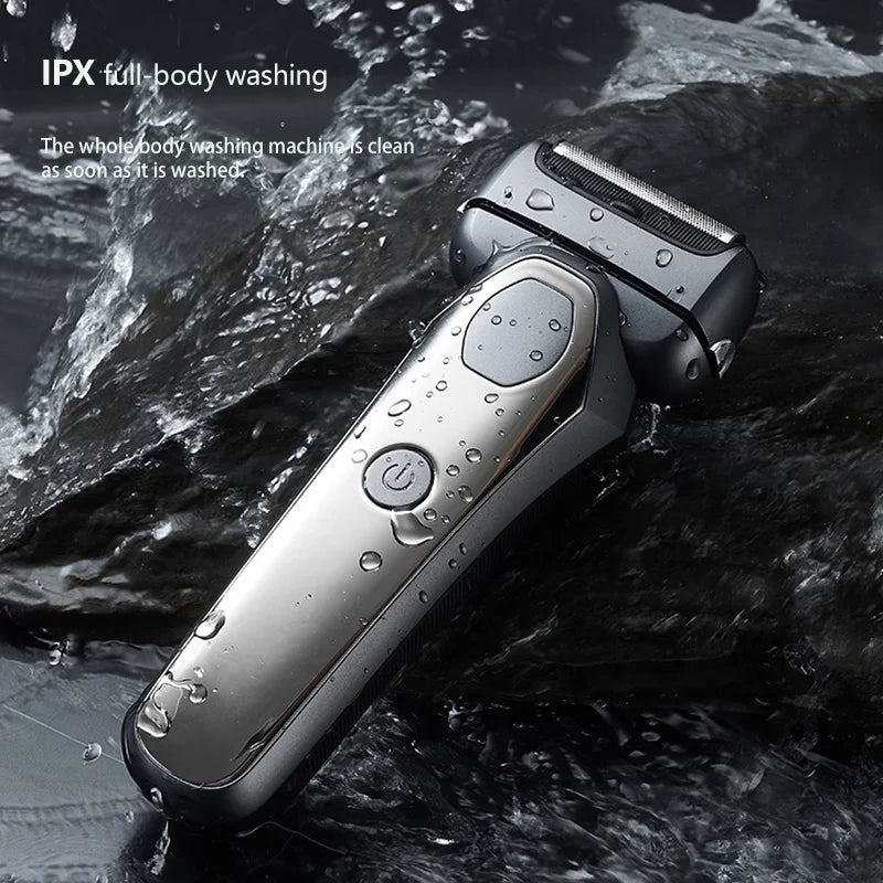 MOTAWISH Electric Shaver Reciprocating High and Low Two-speed Adjustable Shaver Full Body Washable Type-c Rechargeable Shaver
