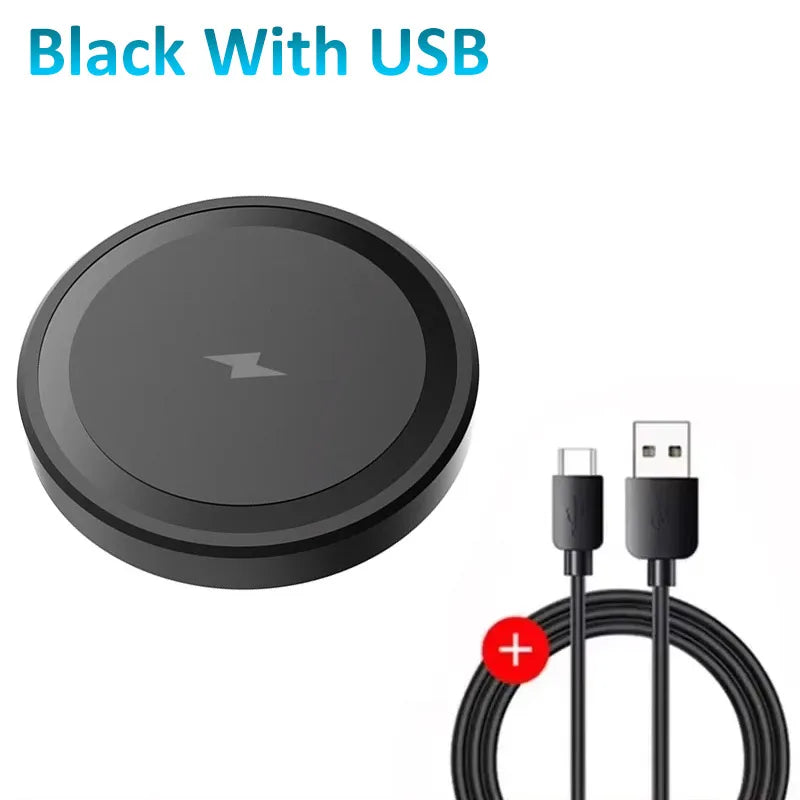 Mini Magnetic Wireless Charger Pad For Magsafe iPhone 17 16 15 14 13 Pro Max Samsung LED Magnet Fast Charging Phone Stand