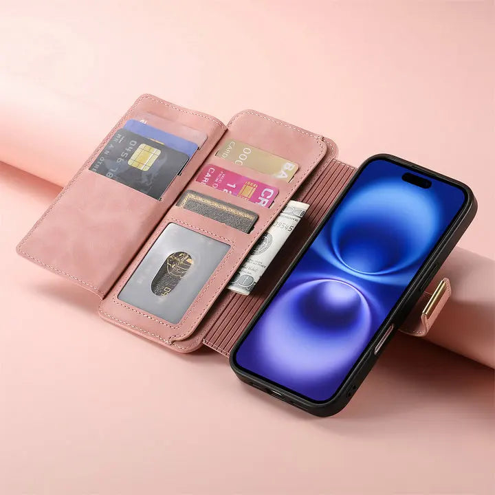 For Xiaomi Poco X8 Pro Max F9 Ultra 5G 2In1 Detachable Leather Zipper Wallet Case Poco F9 X8 M8 F8 X7 M7 F7 X6 F6 Pro C65 Cover