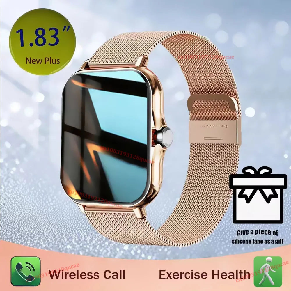 1.83'' Sports Smart Watch Fitness Clock Health Monitor Waterproof Smartwatch Wireless Call Watches Men Women Android Ios Ht30