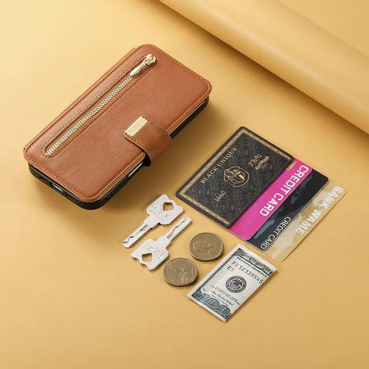 For Xiaomi Poco X8 Pro Max F9 Ultra 5G 2In1 Detachable Leather Zipper Wallet Case Poco F9 X8 M8 F8 X7 M7 F7 X6 F6 Pro C65 Cover