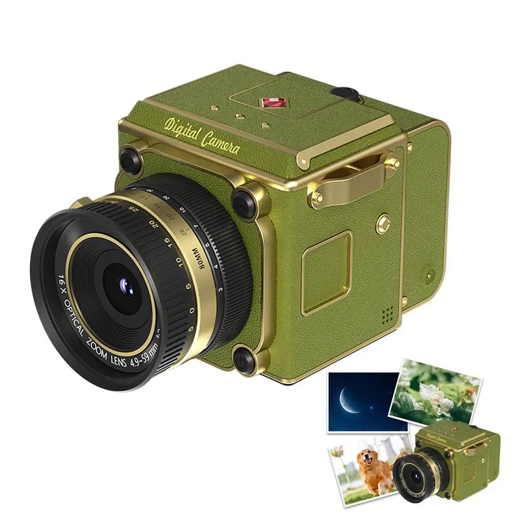 Retro Portable CCD 16X Digital Zoom Student-Friendly Simulation Double-Reflex Digital Camera For Beginner Photography Mini