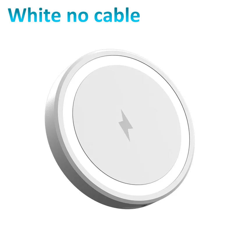 Mini Magnetic Wireless Charger Pad For Magsafe iPhone 17 16 15 14 13 Pro Max Samsung LED Magnet Fast Charging Phone Stand