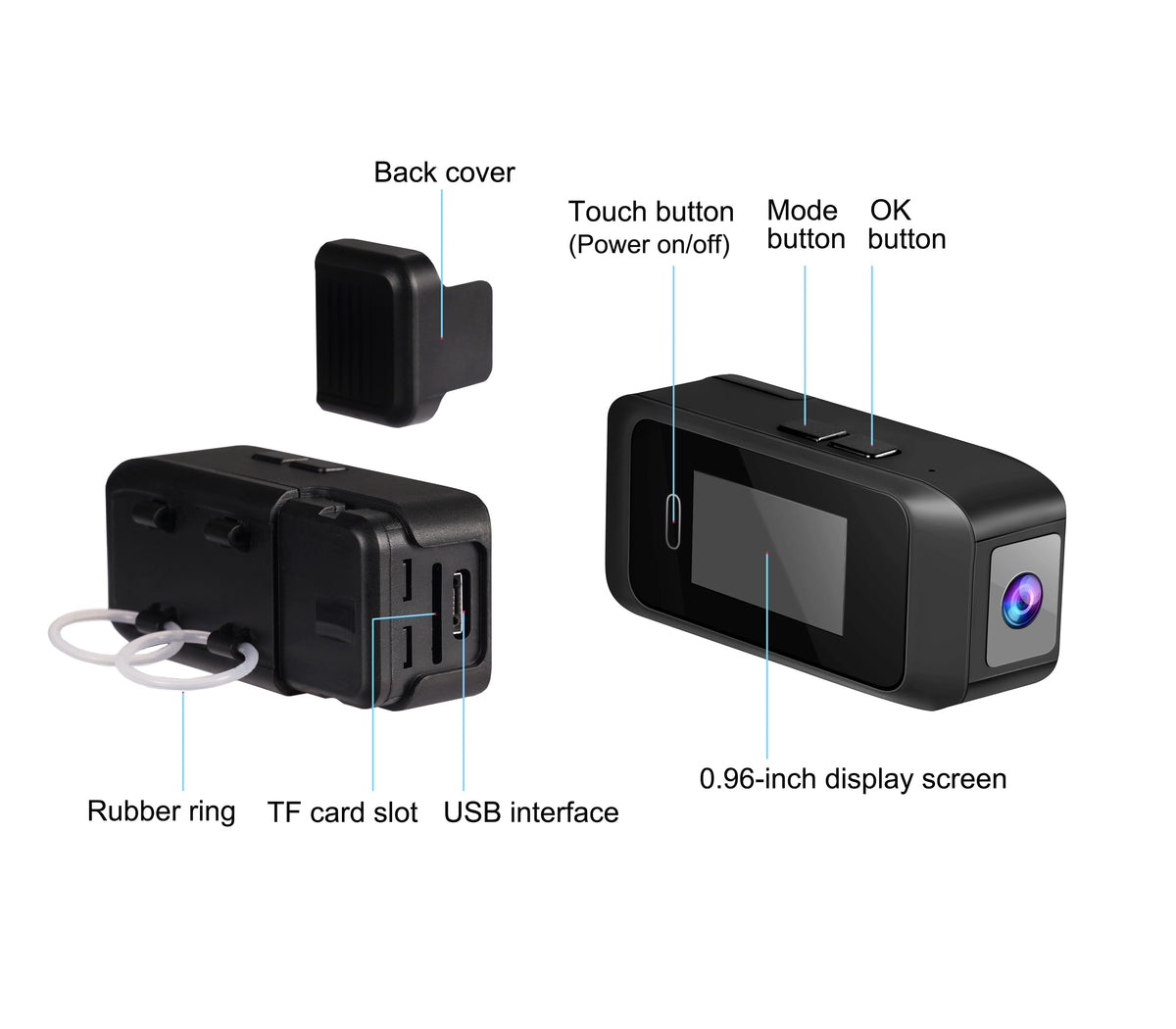 NEW Glasses Wearable Mini Pocket Camera 1080P Portable Digital Video Recorder Body Camera Head Mounted Miniature Camcorde Screen