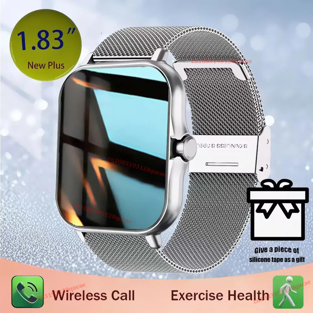 1.83'' Sports Smart Watch Fitness Clock Health Monitor Waterproof Smartwatch Wireless Call Watches Men Women Android Ios Ht30