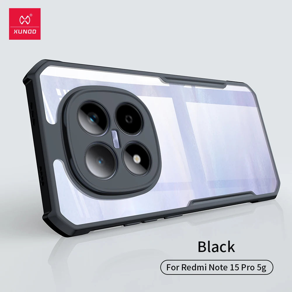 Xundd Case for Xiaomi Redmi Note 15 Pro Plus Case For Note 15 Pro / Note 15 4G 5G Airbag Shockproof Shell Fund Back Clear Cover