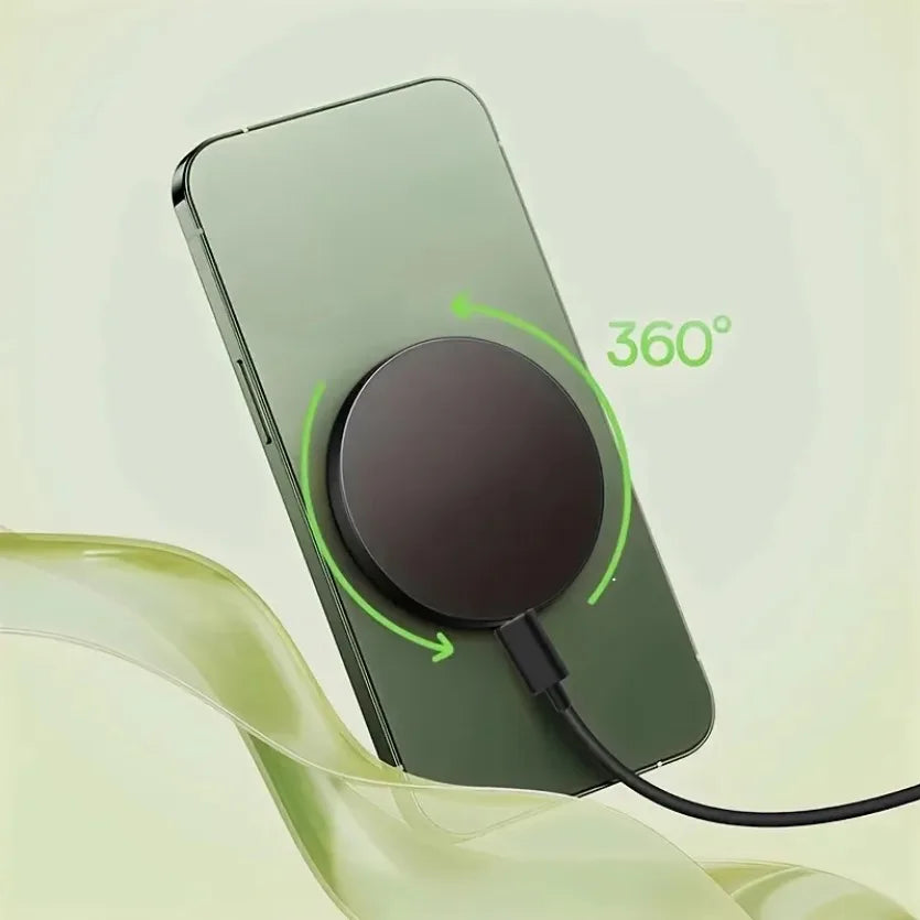 Mini Magnetic Wireless Charger Pad For Magsafe iPhone 17 16 15 14 13 Pro Max Samsung LED Magnet Fast Charging Phone Stand
