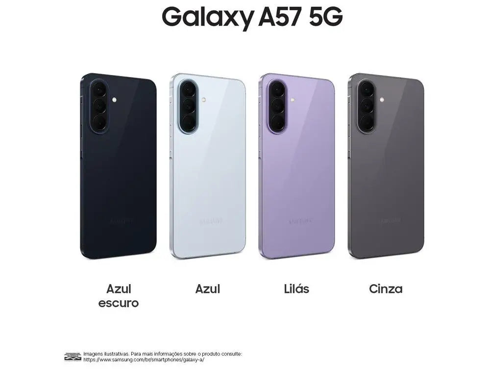 Samsung Galaxy A57 Smartphone 128Gb 5g 8Gb Ram Gray 6.7\" Triple Camera + 12Mp Selfie