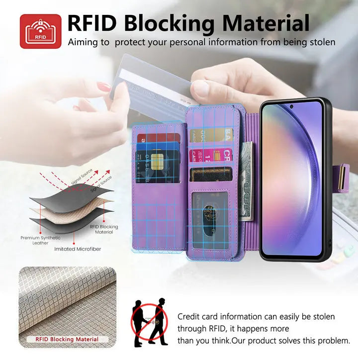For Xiaomi Poco X8 Pro Max F9 Ultra 5G 2In1 Detachable Leather Zipper Wallet Case Poco F9 X8 M8 F8 X7 M7 F7 X6 F6 Pro C65 Cover