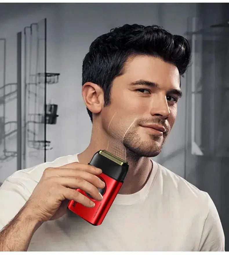 VGR Shaver Professional Beard Trimmer 9000 RPM Electric Razor Rechargeable Shaving Machine LED Lights Metal Shaver for Men V-378