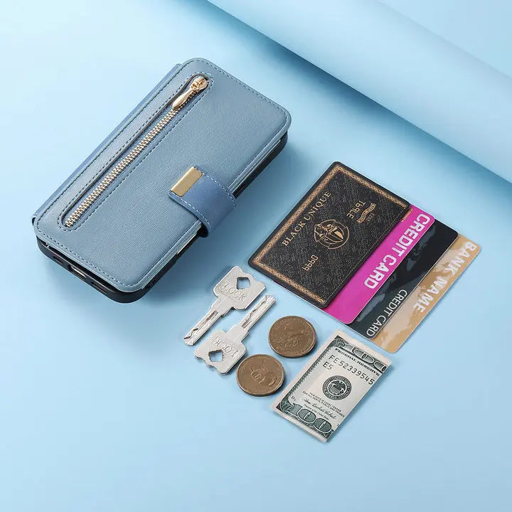 For Xiaomi Poco X8 Pro Max F9 Ultra 5G 2In1 Detachable Leather Zipper Wallet Case Poco F9 X8 M8 F8 X7 M7 F7 X6 F6 Pro C65 Cover