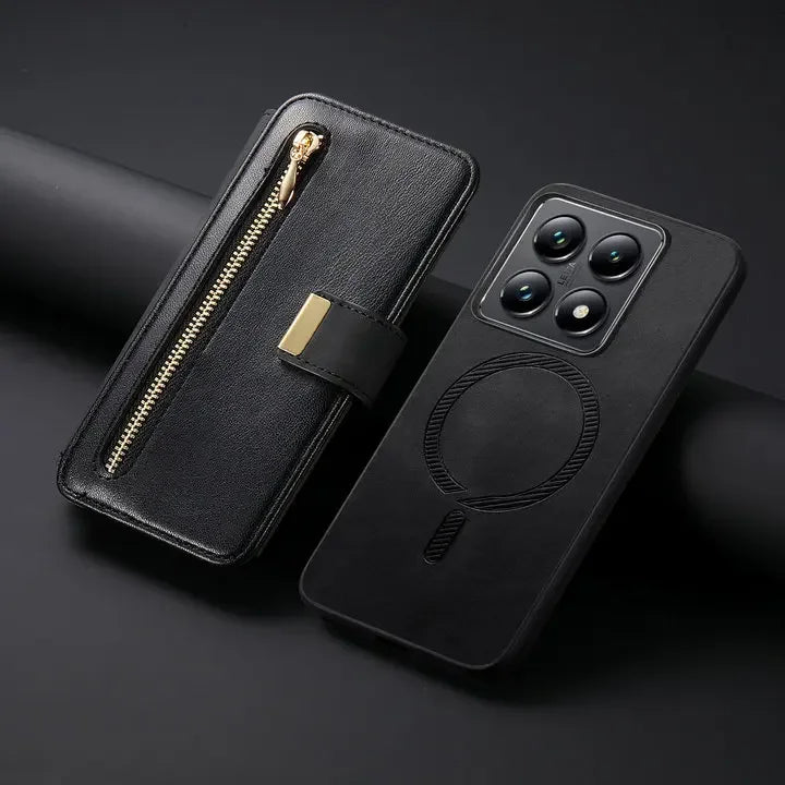 For Xiaomi Poco X8 Pro Max F9 Ultra 5G 2In1 Detachable Leather Zipper Wallet Case Poco F9 X8 M8 F8 X7 M7 F7 X6 F6 Pro C65 Cover