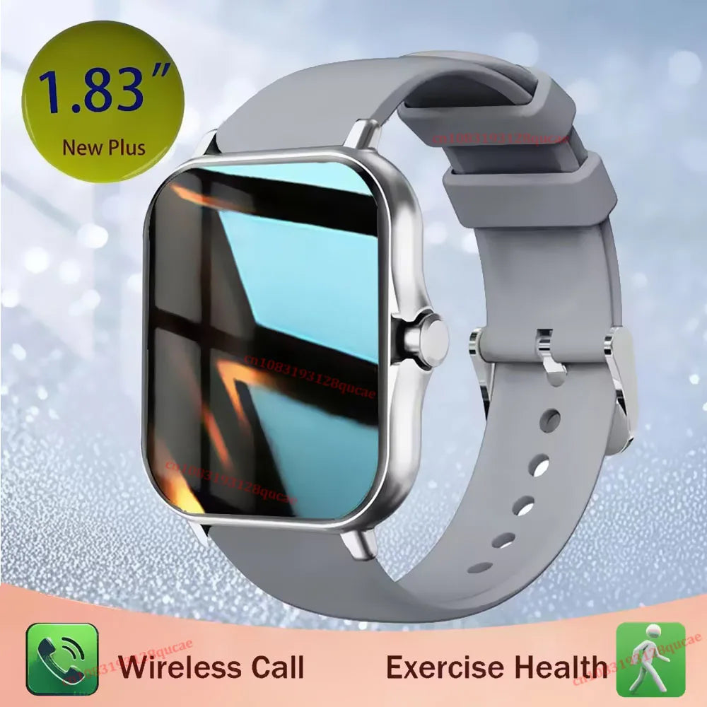 1.83'' Sports Smart Watch Fitness Clock Health Monitor Waterproof Smartwatch Wireless Call Watches Men Women Android Ios Ht30