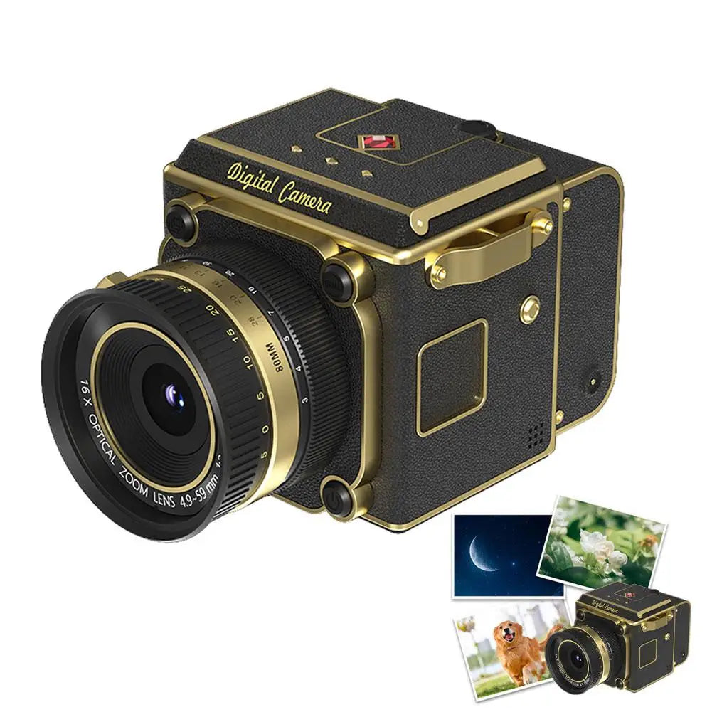 Retro Portable CCD 16X Digital Zoom Student-Friendly Simulation Double-Reflex Digital Camera For Beginner Photography Mini