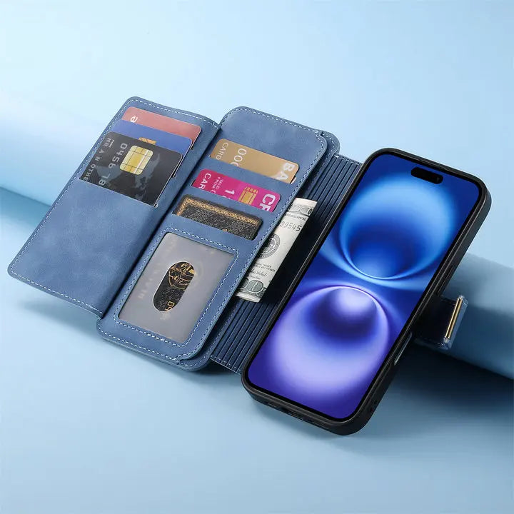 For Xiaomi Poco X8 Pro Max F9 Ultra 5G 2In1 Detachable Leather Zipper Wallet Case Poco F9 X8 M8 F8 X7 M7 F7 X6 F6 Pro C65 Cover