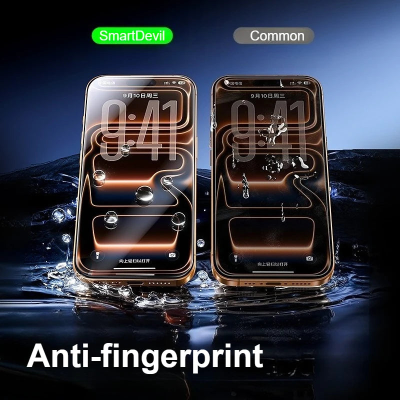 SmartDevil 2/3PCS Screen Protector for iPhone 17Pro Max 17 Borderless Tempered Glass Film for iPhone Air Anti-fingerprint Clear