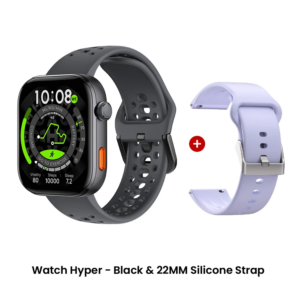 HAYLOU Watch Hyper Smartwatch 1.97" AMOLED Display Supports Dual-Band GPS Compass Offline Maps Message Reply Smart Watch 5ATM