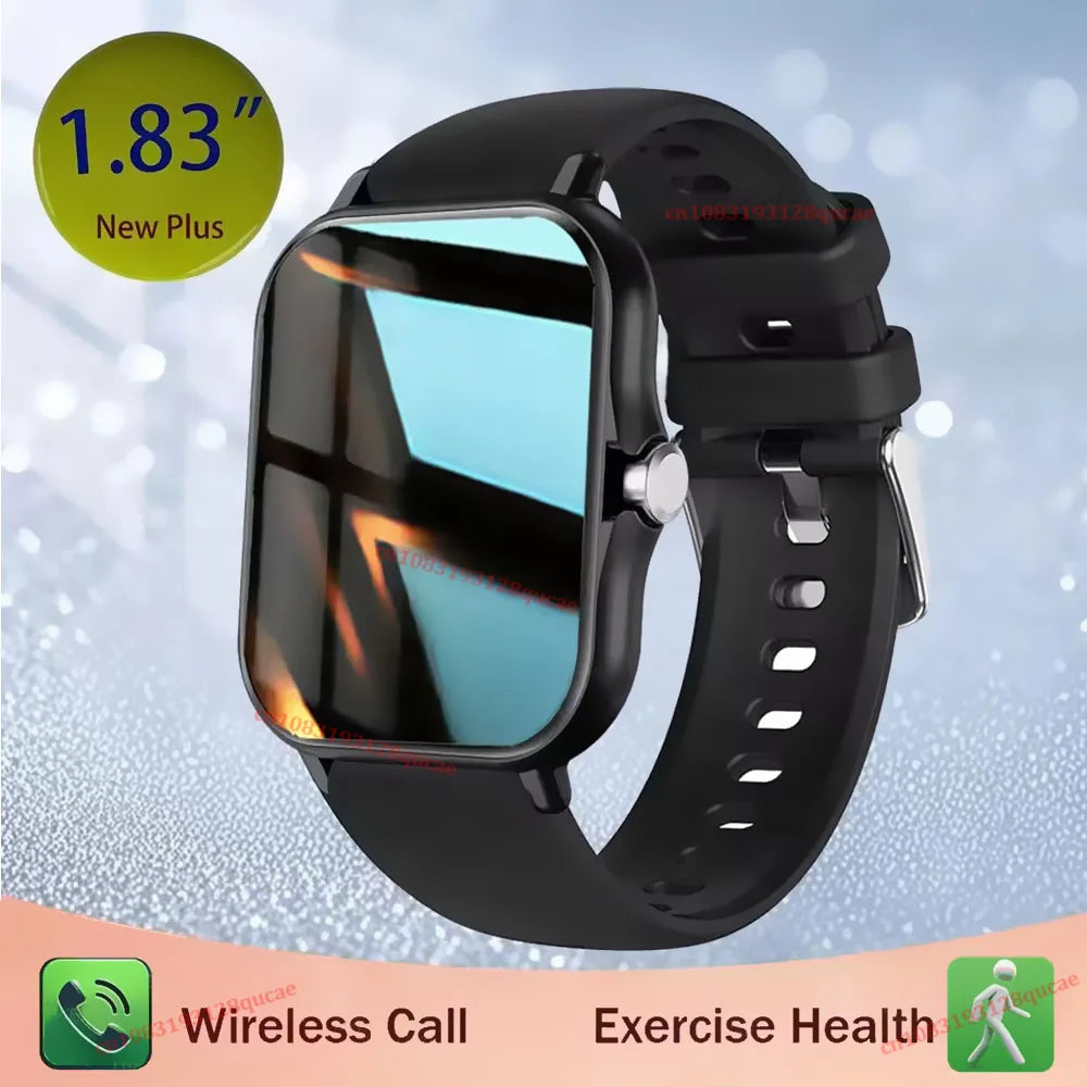 1.83'' Sports Smart Watch Fitness Clock Health Monitor Waterproof Smartwatch Wireless Call Watches Men Women Android Ios Ht30