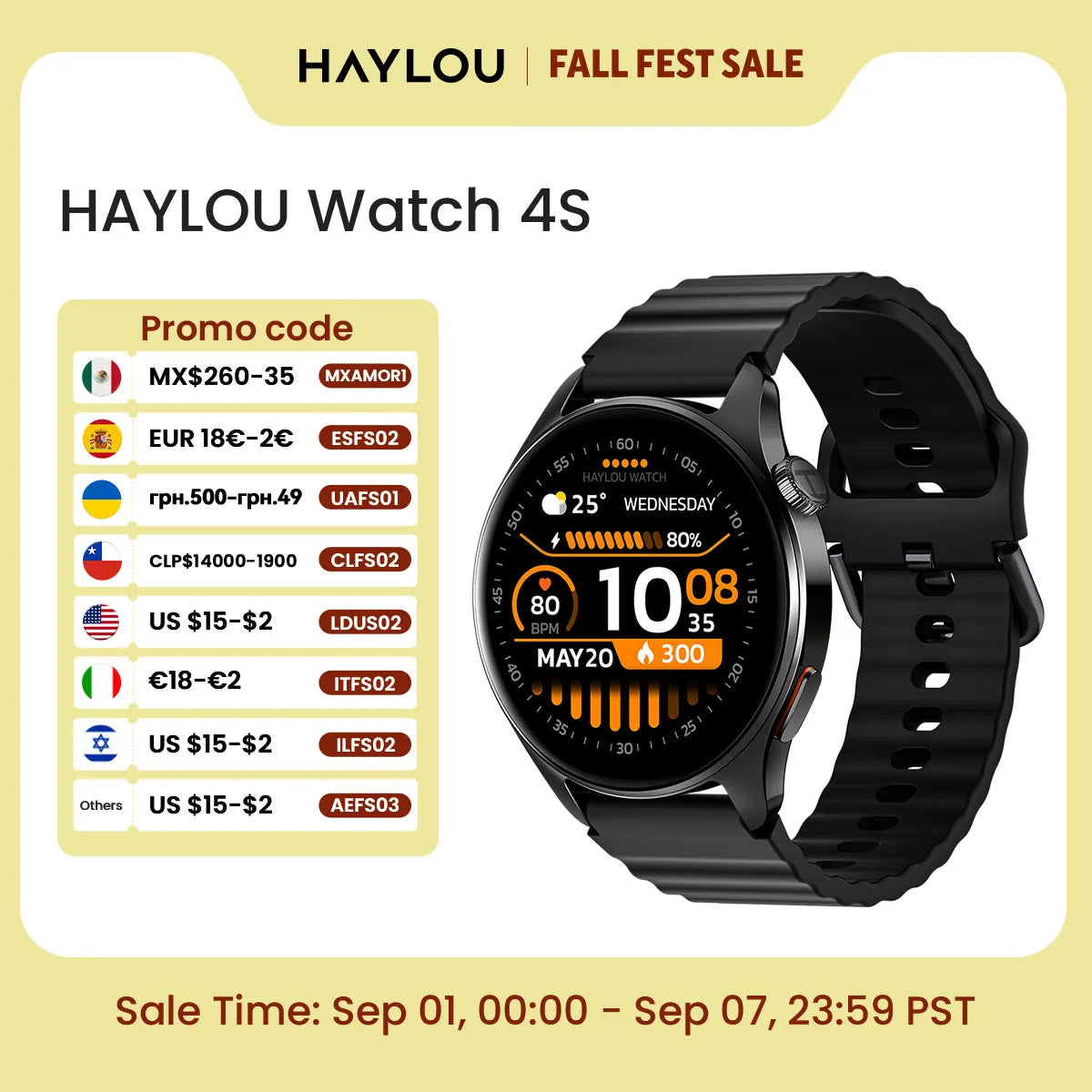 HAYLOU Watch 4S GPS Smartwatch 1.43” HD AMOLED Display 5 Satellite GPS Positioning 120+ Workout Modes Sport Fitness Smart Watch