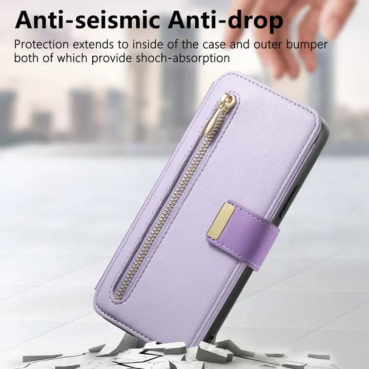 For Xiaomi Poco X8 Pro Max F9 Ultra 5G 2In1 Detachable Leather Zipper Wallet Case Poco F9 X8 M8 F8 X7 M7 F7 X6 F6 Pro C65 Cover