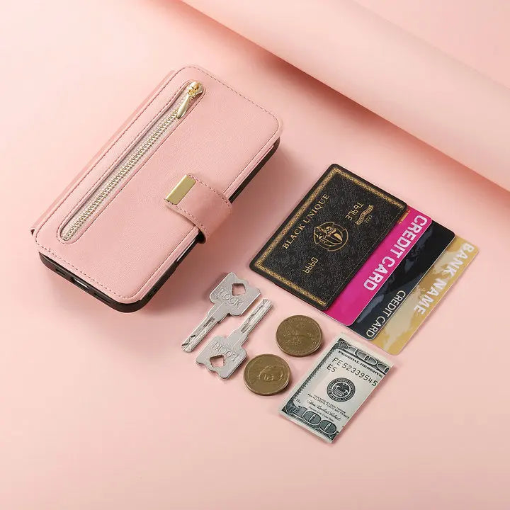 For Xiaomi Poco X8 Pro Max F9 Ultra 5G 2In1 Detachable Leather Zipper Wallet Case Poco F9 X8 M8 F8 X7 M7 F7 X6 F6 Pro C65 Cover