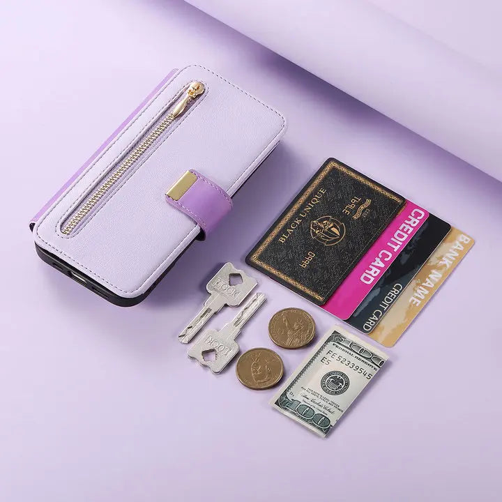 For Xiaomi Poco X8 Pro Max F9 Ultra 5G 2In1 Detachable Leather Zipper Wallet Case Poco F9 X8 M8 F8 X7 M7 F7 X6 F6 Pro C65 Cover