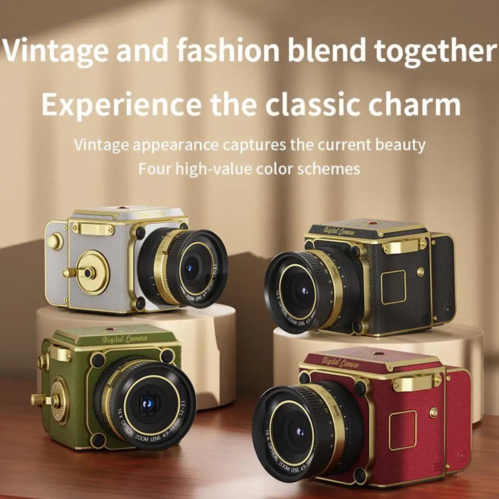 Retro Portable CCD 16X Digital Zoom Student-Friendly Simulation Double-Reflex Digital Camera For Beginner Photography Mini