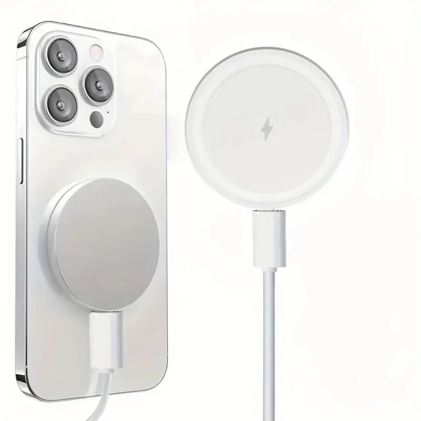 Mini Magnetic Wireless Charger Pad For Magsafe iPhone 17 16 15 14 13 Pro Max Samsung LED Magnet Fast Charging Phone Stand