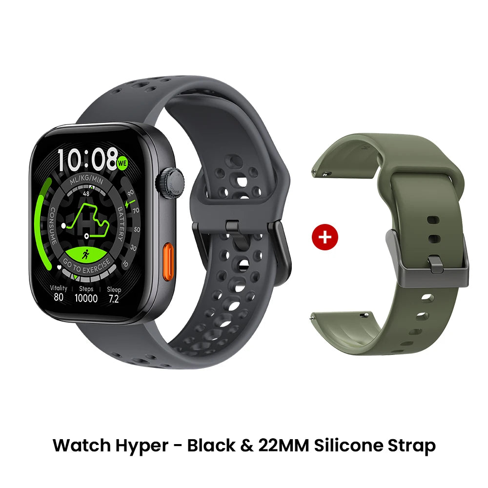 HAYLOU Watch Hyper Smartwatch 1.97" AMOLED Display Supports Dual-Band GPS Compass Offline Maps Message Reply Smart Watch 5ATM