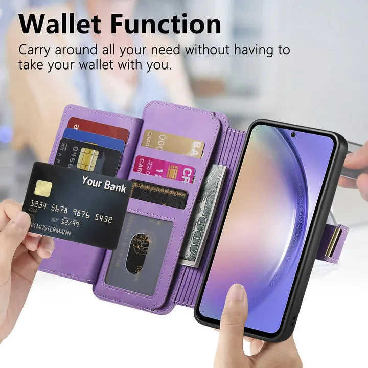 For Xiaomi Poco X8 Pro Max F9 Ultra 5G 2In1 Detachable Leather Zipper Wallet Case Poco F9 X8 M8 F8 X7 M7 F7 X6 F6 Pro C65 Cover